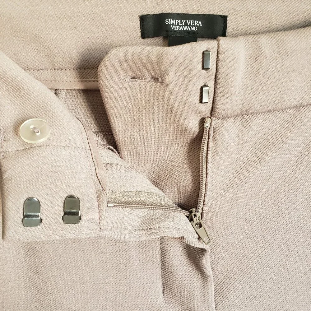 Simply Vera Vera Wang High-Waisted Flare Trouser Pants Sz Womens 2 Career Office
